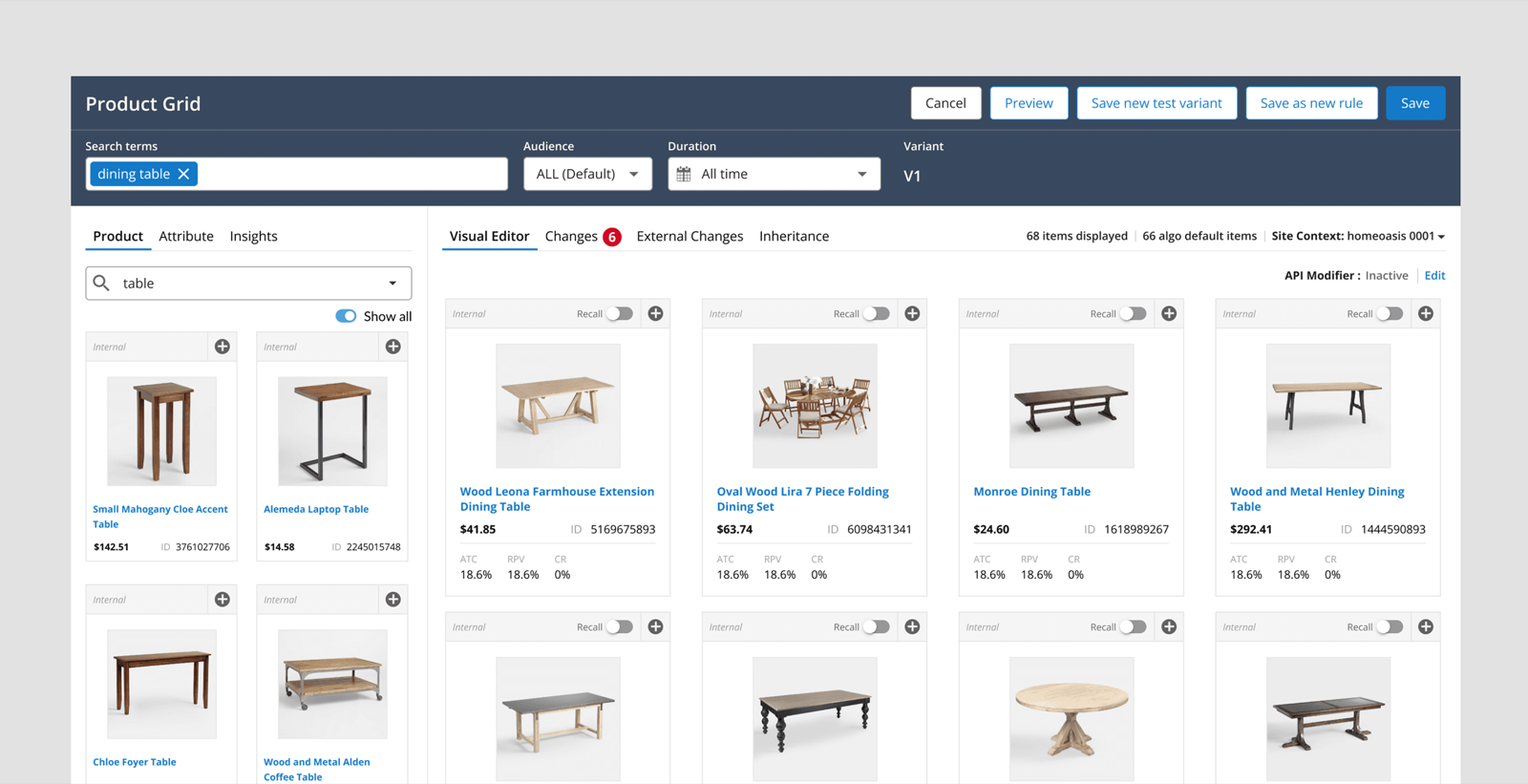 Home catalog