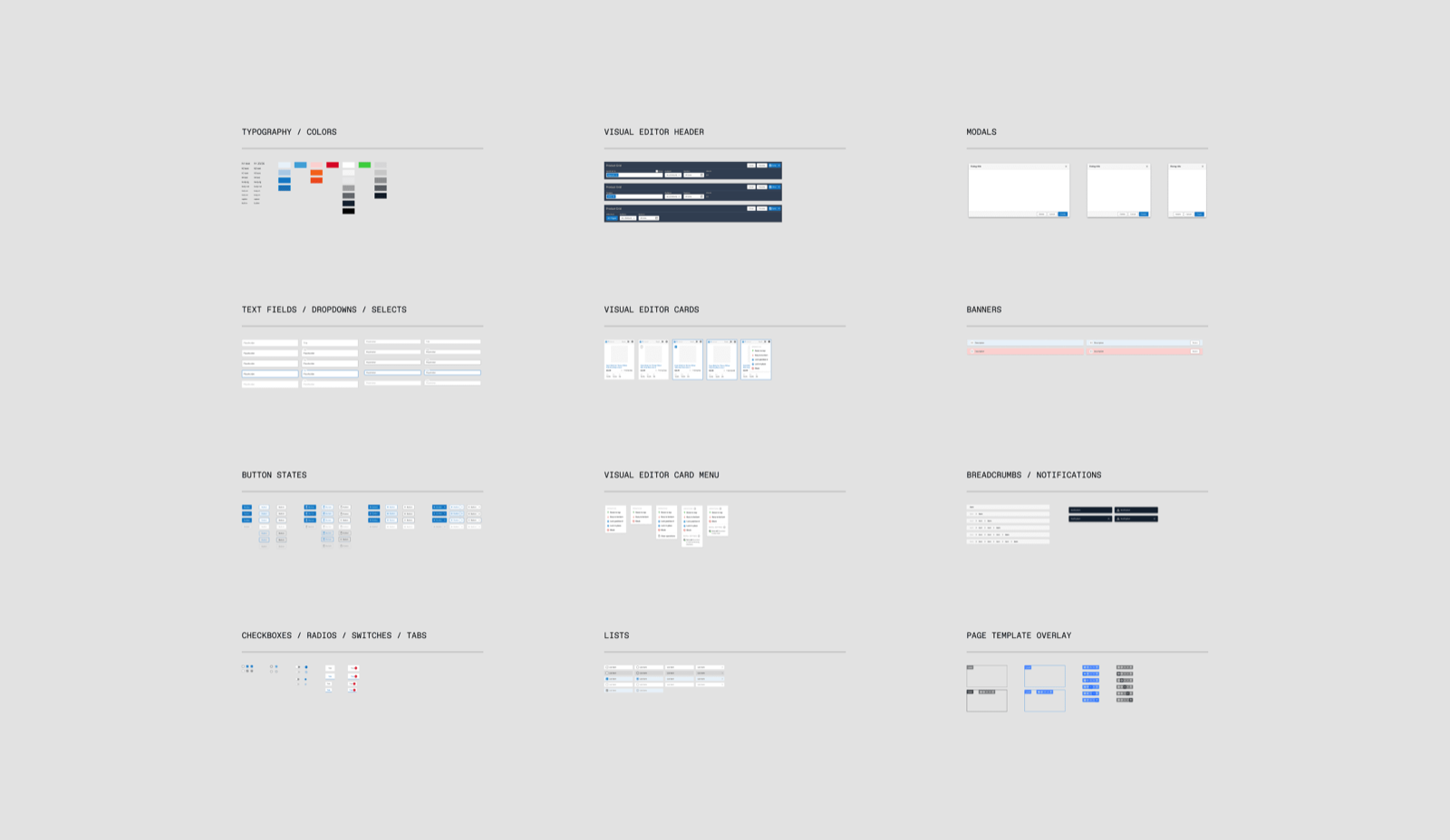 The design system, built in motion — components established while the features shipped.