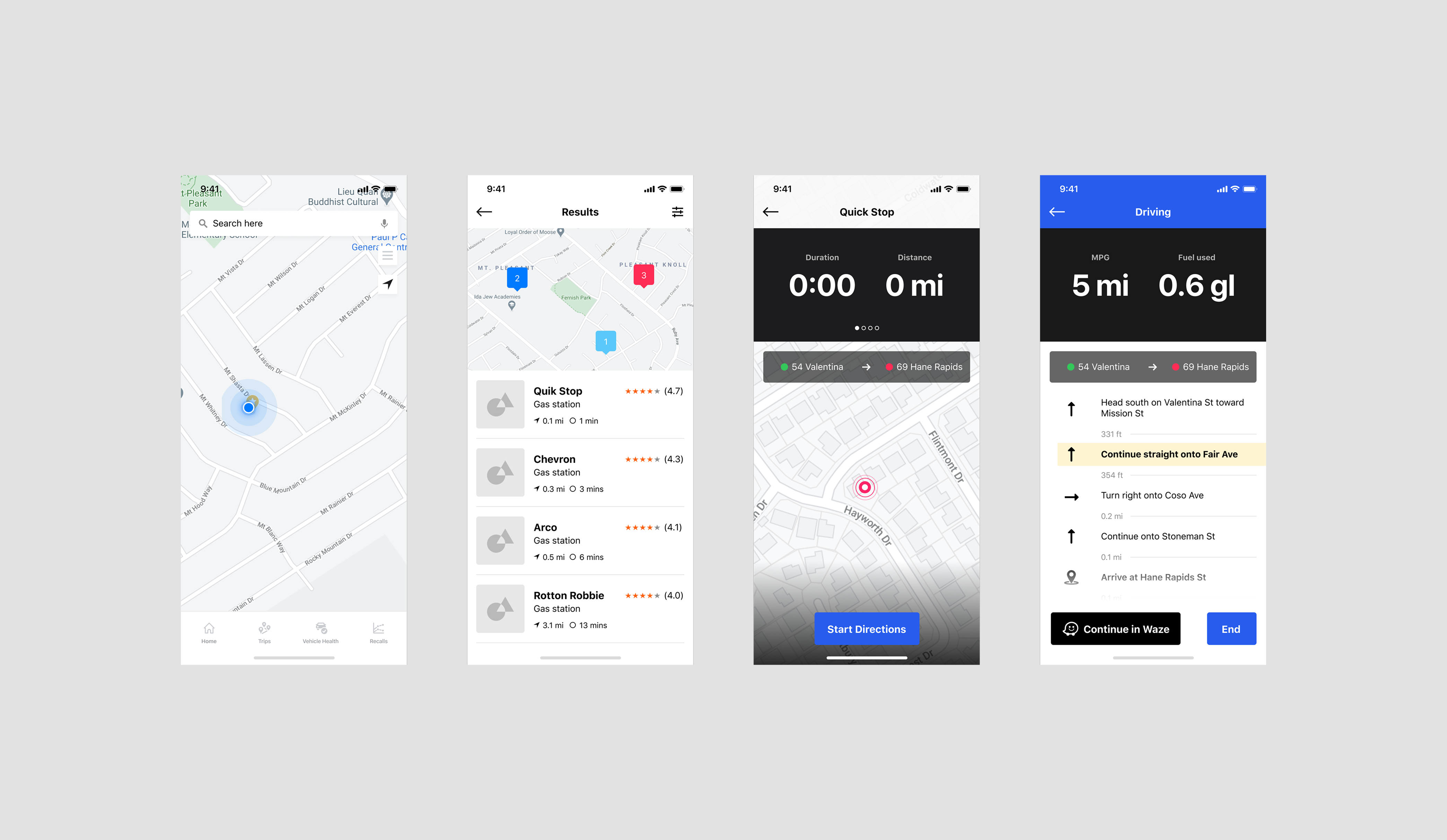 Navigation, folded in — turn-by-turn inside the app a driver already trusts for their car.