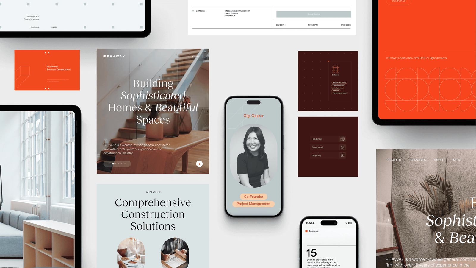 The work shown in range — residential and commercial across devices.